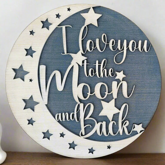 15.5" Round Love You To The Moon - ON SALE