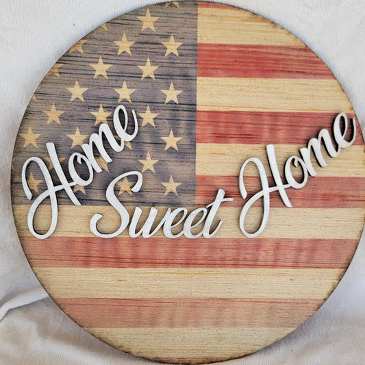 12.5" Round Home Sweet Home